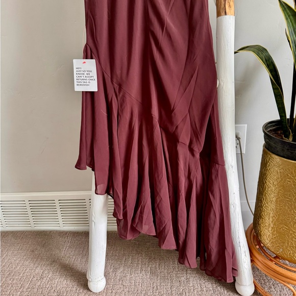 🔥NWT🔥 ASOS Corset Dress w Ruffle Asymmetrical Hem - Picture 11 of 16